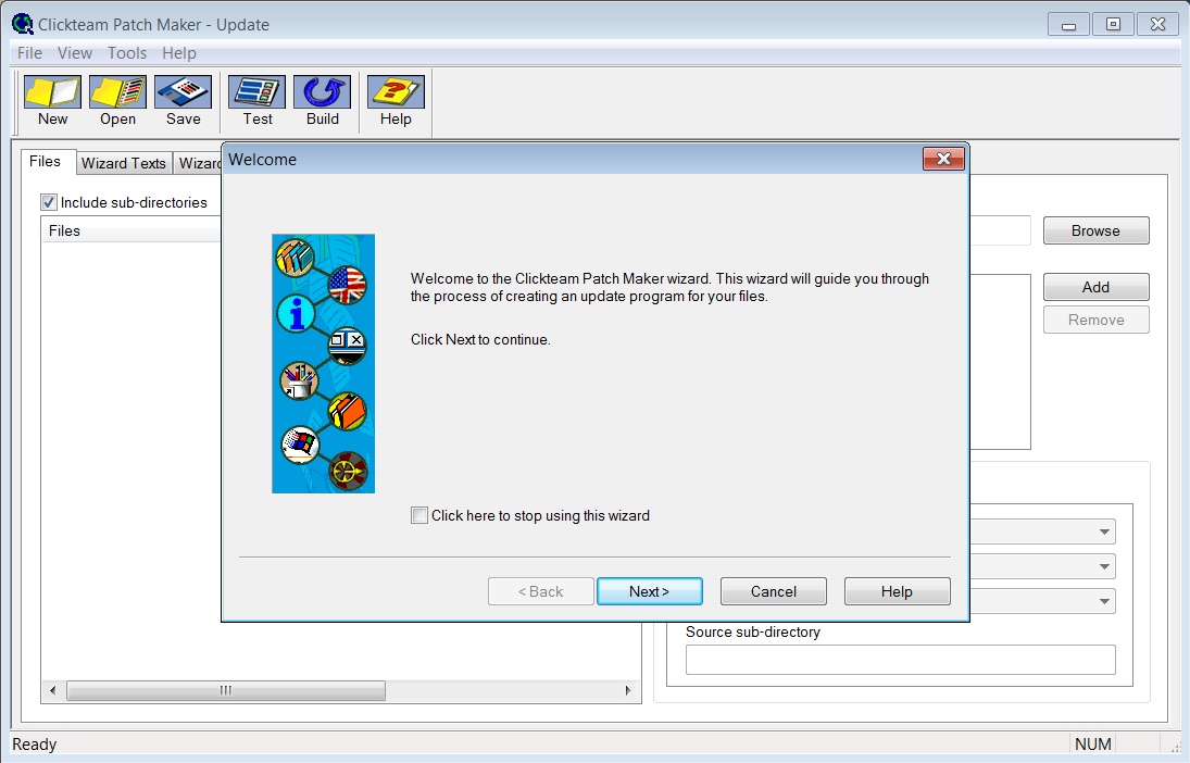 Screenshot of Patch Maker Version 1.3a (Unregistered Version)